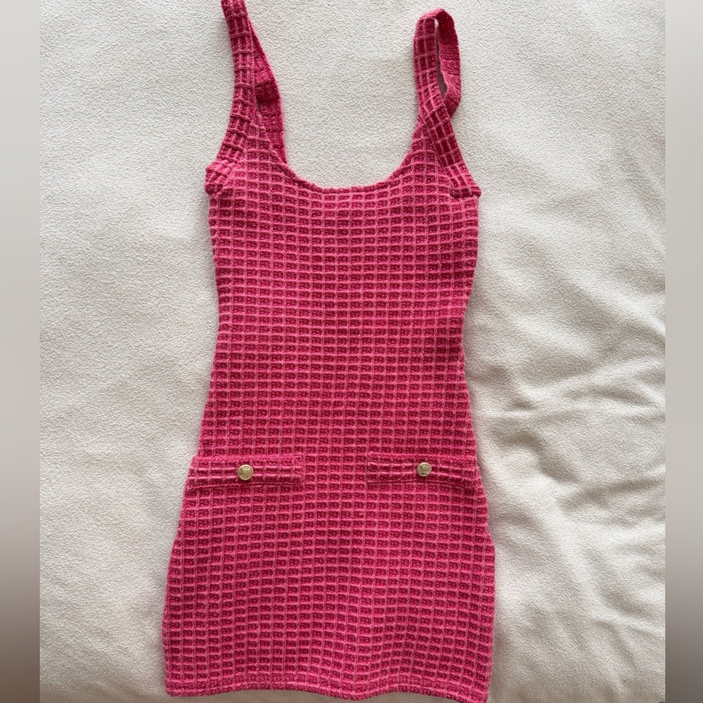 ZARA Pink Knit Mini Dress